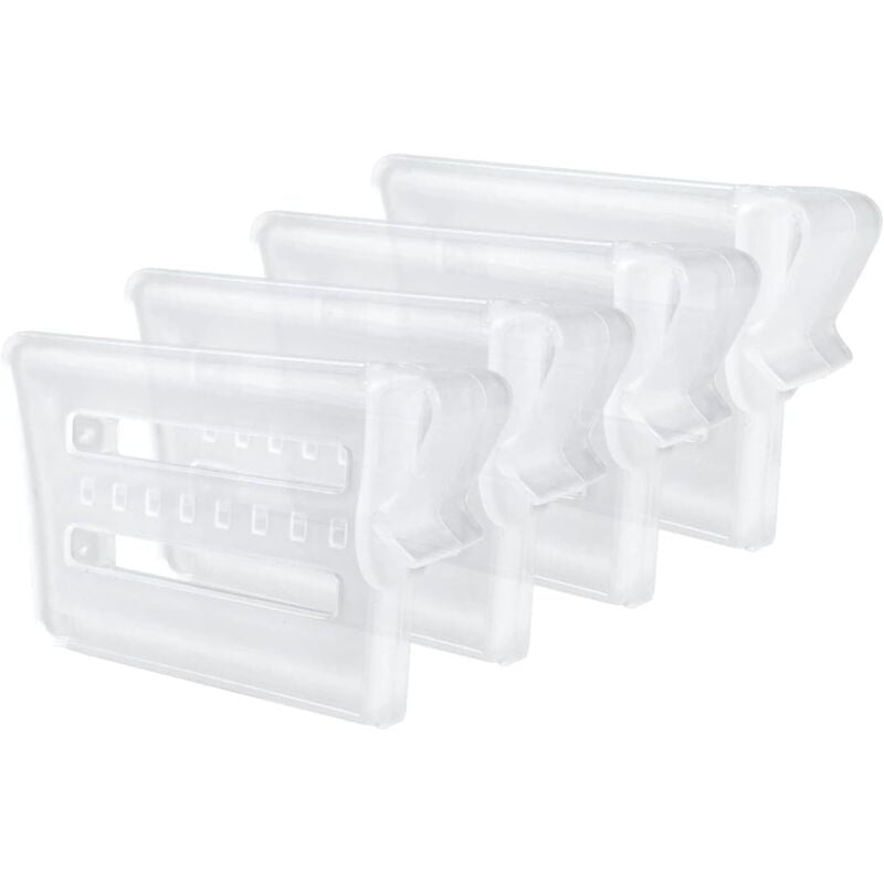 Linghhang - 4 Stück Kühlschrankteiler, verstellbare Kühlschrank-Organizer-Teiler, Schubladenteiler aus Kunststoff sorgen für Ordnung im Regal für