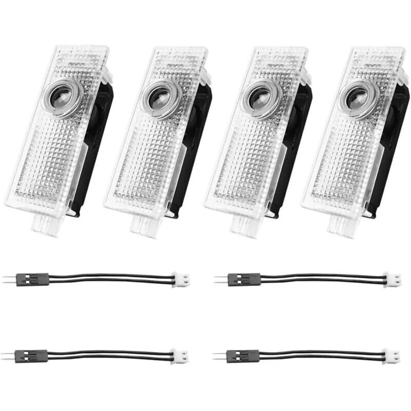 4 Stück LED-Autotür-Willkommenslicht, Logo-Projektorlampen für BMW, Einstiegslicht, kompatibel mit BMW 1 2 3 4 5 6 7er-Serie X1 X2 X3 X4 X6 M-Serie GT
