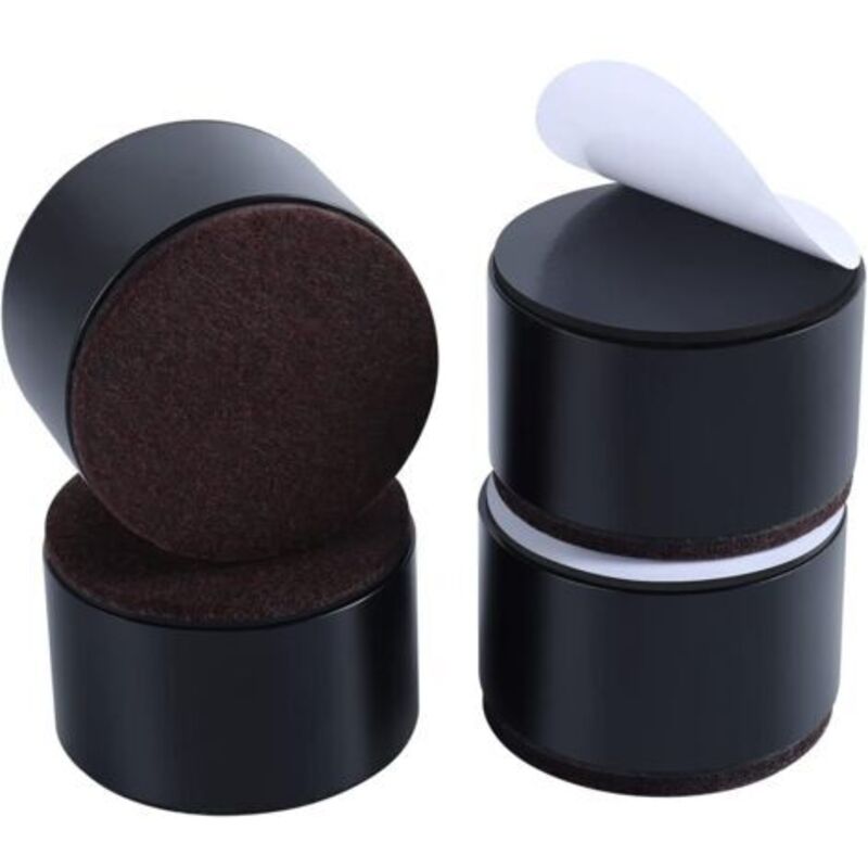 4 Stück Möbel-Erhöher Betten Füße Möbel für Sofa Möbelerhöhung aus Stahl, 40 x 52 mm, Erhöhung Füße für Bett und Tisch, robust, 1,5' Betten-Erhöher