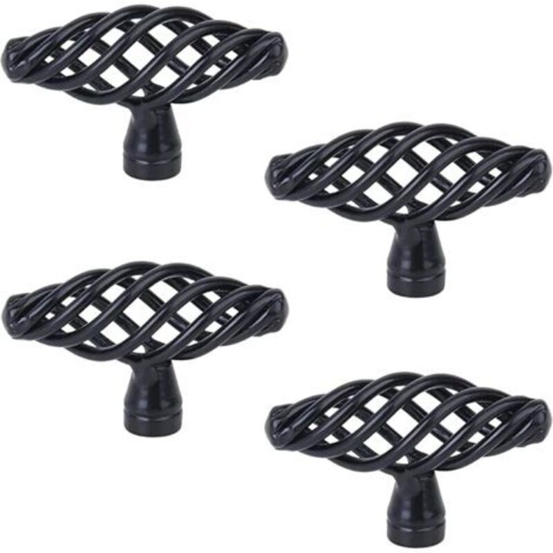 4 Stück Möbelgriffe Antik, Möbelgriffe Vogelkäfig Vintage, klassische Eleganz, für Möbel, Schränke, Türen und Fenster, Badezimmer (mit Schrauben)