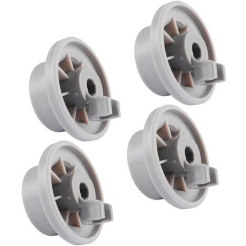 4 Stück Rollen für Geschirrspüler, Geschirrspülerteile und Zubehör, Geschirrspüler-Rolle, Geschirrspüler-Rad, Geschirrspüler-Rad aus Kunststoff