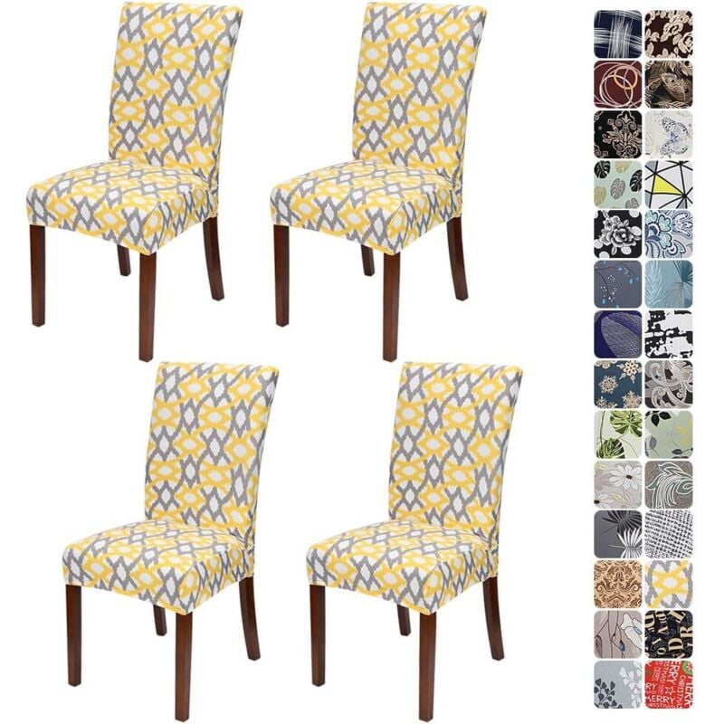 4 Stück Universal-Stuhlhussen, leicht zu reinigen und langlebig, für Hotels, Partys, Zuhause, Restaurants, Küchen b