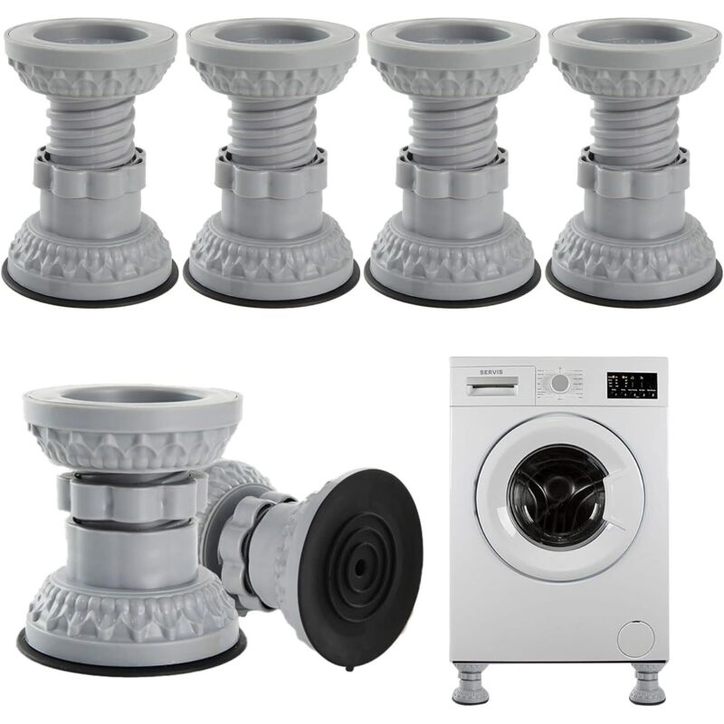 4 Stück Waschmaschine Füße Pad,Antivibrationsmatte Waschmaschine Füße,Universal Waschmaschine Fußpolster Antirutschmatte,Schwingungsdämpfer für