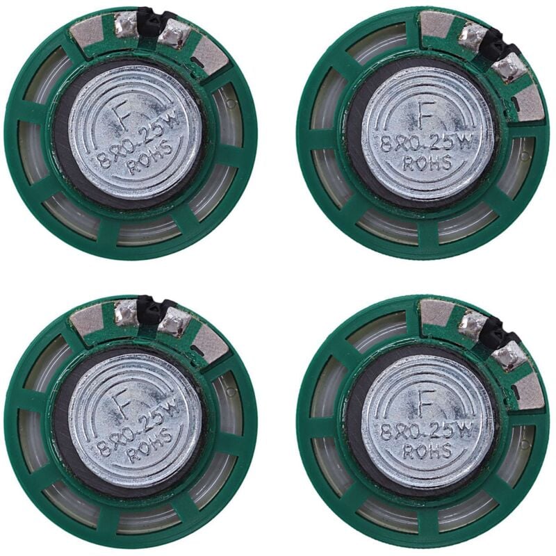 4 Stücke 1 / 4W 0.25W 8Ohm 27Mm Runder Externer Magnetischer Lautsprecher, Audio Verstärker, Lautsprecher Zubehör