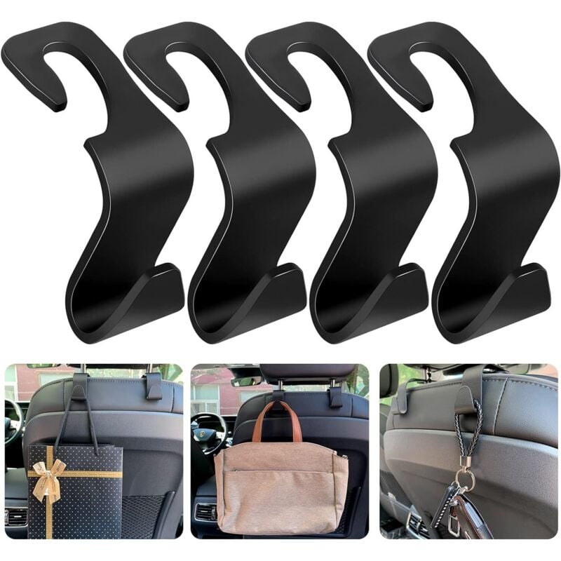 4 stücke Auto Lagerung Haken, Auto Kunststoff Haken Rücksitz Kopfstütze Haken Aufbewahrungshaken für Autositz Autositz Rücksitzhaken Kopfstütze