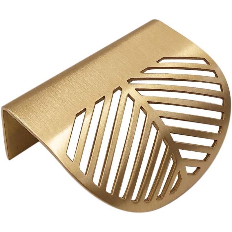 4 stücke Blatt Form Schrank Schublade Schrank Tür Messing Gold Möbel Griffe Zieht Küche Tür Schublade Ziehen Knöpfe