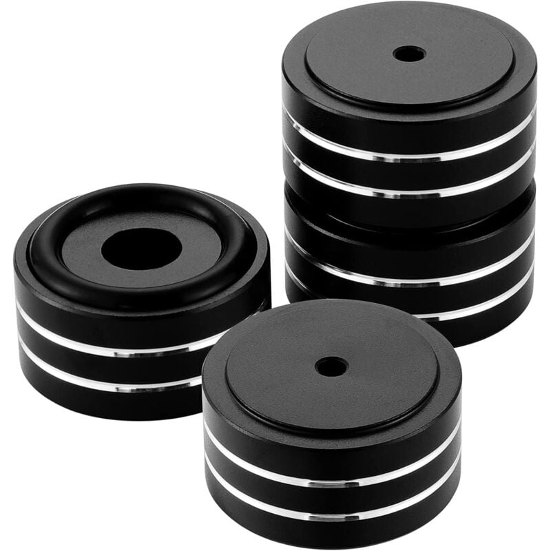 4-teilige Lautsprecher-Isolationsfüße, Aluminium-HiFi-Isolationsständer für Plattenspieler-DAC für Heimkino-Elektronik-Audiogeräte