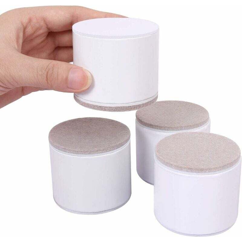 4-teilige Möbelerhöhung, 6 cm lange Betterhöhung, 5 cm erhöhtes Schlafsofa und Schränke, rund, weiß