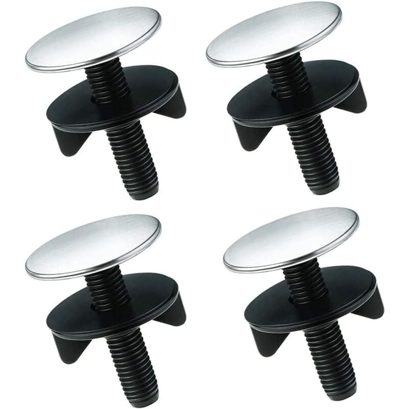 Aougo - 4-teilige Wasserhahn-Lochabdeckung, Küchenarmatur-Lochabdeckung, Waschbecken-Wasserhahn-Lochstopfen, Edelstahl-Wasserhahn-Lochabdeckung für