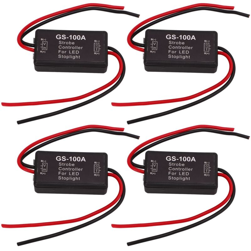 4-teiliger 12V DC LED-Blitzlicht-Controller, Blinker- und Bremslicht-Controller für Auto, LKW und Motorrad