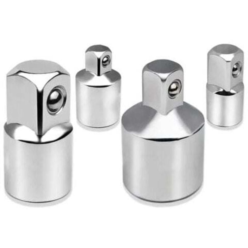 4-teiliger Ratschenadaptersatz, Steckschlüsseladapter, Ratsche 1/2 Zoll auf 3/8 Zoll, 3/8 Zoll auf 1/2 Zoll, 1/4 Zoll auf 3/8 Zoll, 3/8 Zoll auf 1/4