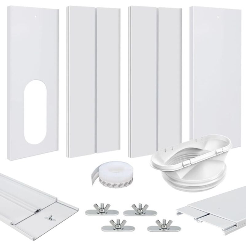 4-teiliges Fensterplatten-Set für mobile Klimaanlagen mit einem Durchmesser von 13/15 cm, Fensterlüftungs-Set für tragbare Klimaanlagen,