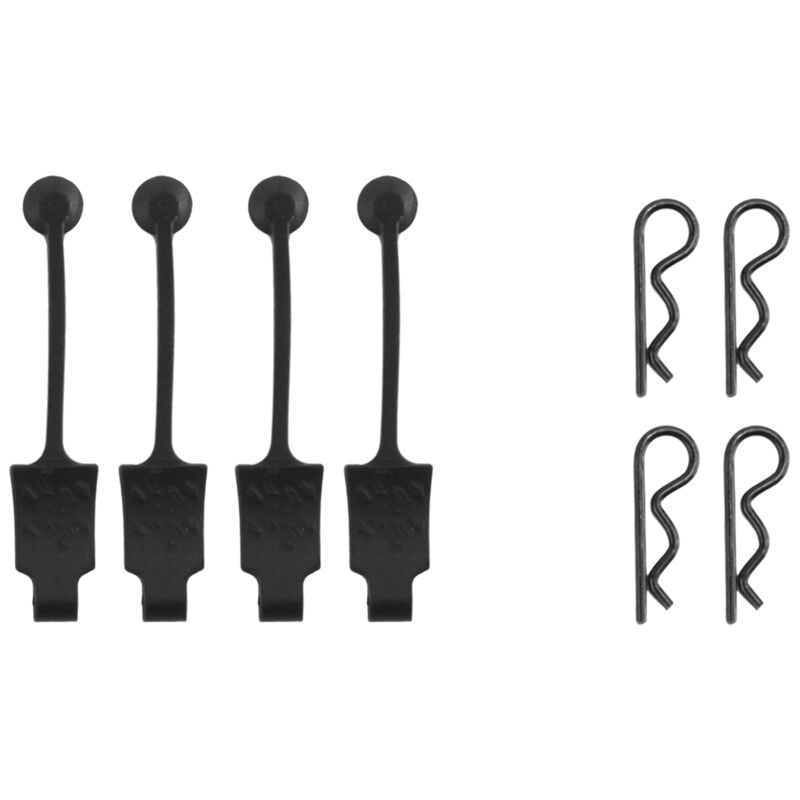 Tlily - 4-teiliges Gummi-Karosserie-Clip-Halter, feste Schnalle für 1/10 arrma Senton Granite Typhon Traxxas Slash udr, 4