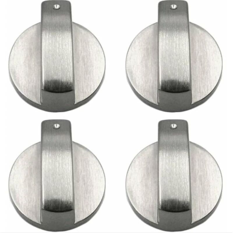 4-teiliges Herdknopf-Set, Gasherdknöpfe, Gasherdknöpfe aus Metall, Gasherd-Reglerknöpfe, Metallherdknöpfe für die Küche, 6 mm