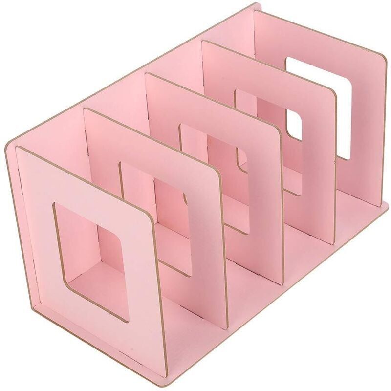 4-teiliges Schreibtischregal aus Holz für Bücher, CDs, DVDs, Zeitschriften, Buchstützen und als Schreibtischablage