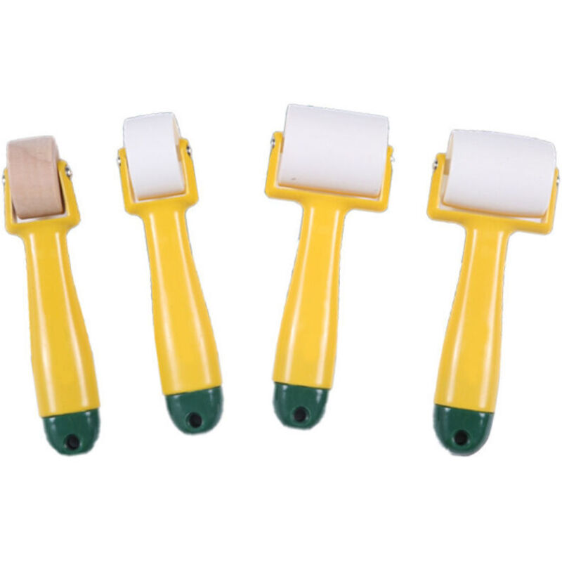 4-teiliges Set aus Putzwalzen, Handdruckwalzen, Kunststoffwalzen, für Tapeten, Nähen und Dekorationsarbeiten