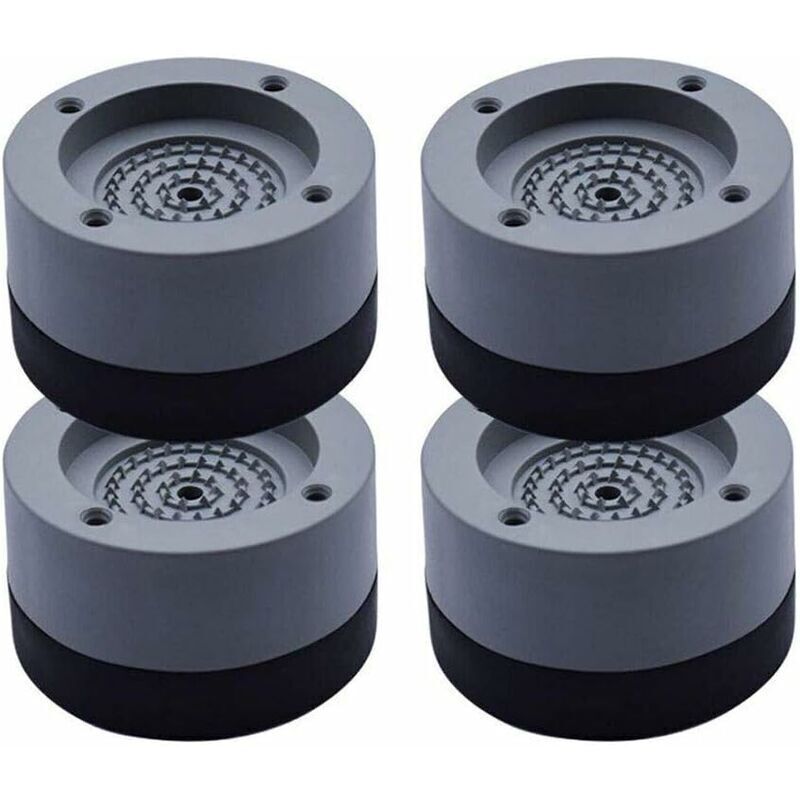 4-teiliges Set universeller Antivibrationspads für Waschmaschinen und Kühlschränke – Geräuscharme Gummistabilisatoren