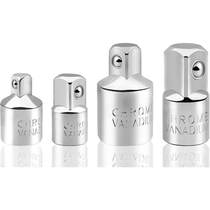 4-teiliges Steckschlüssel-Adapter-Set, Ratschen-Steckschlüssel-Reduzieradapter, 1/2 Zoll auf 3/8 Zoll, 3/8 Zoll auf 1/2 Zoll, 1/4 Zoll auf 3/8 Zoll,