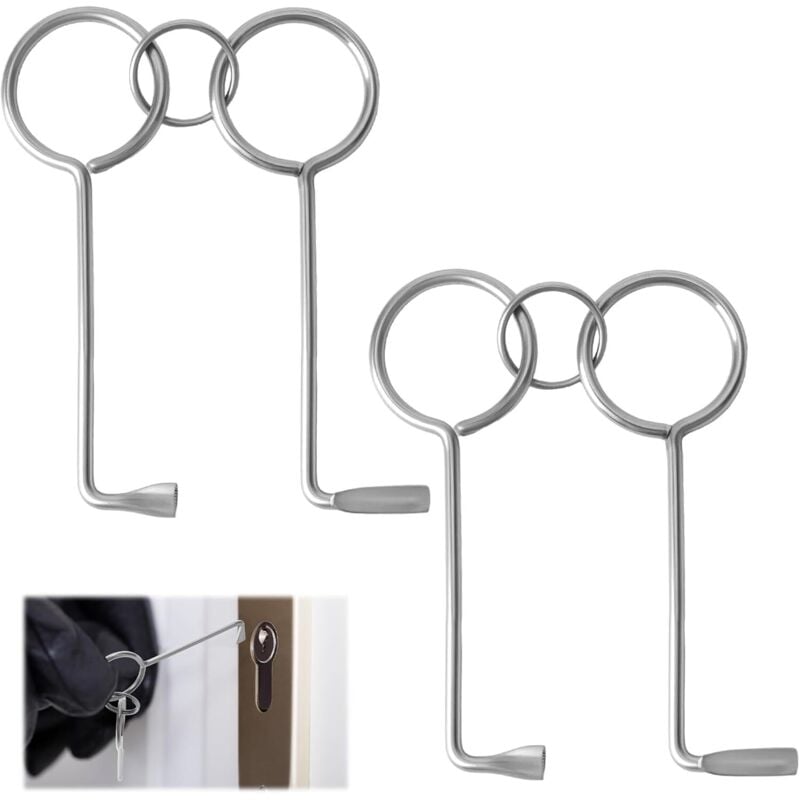 4-teiliges Universal-Dietrich-Set, Dietrich-Werkzeuge aus Edelstahl, ideal für Türen, Schlüsseldienste, Not- und Pannendienste