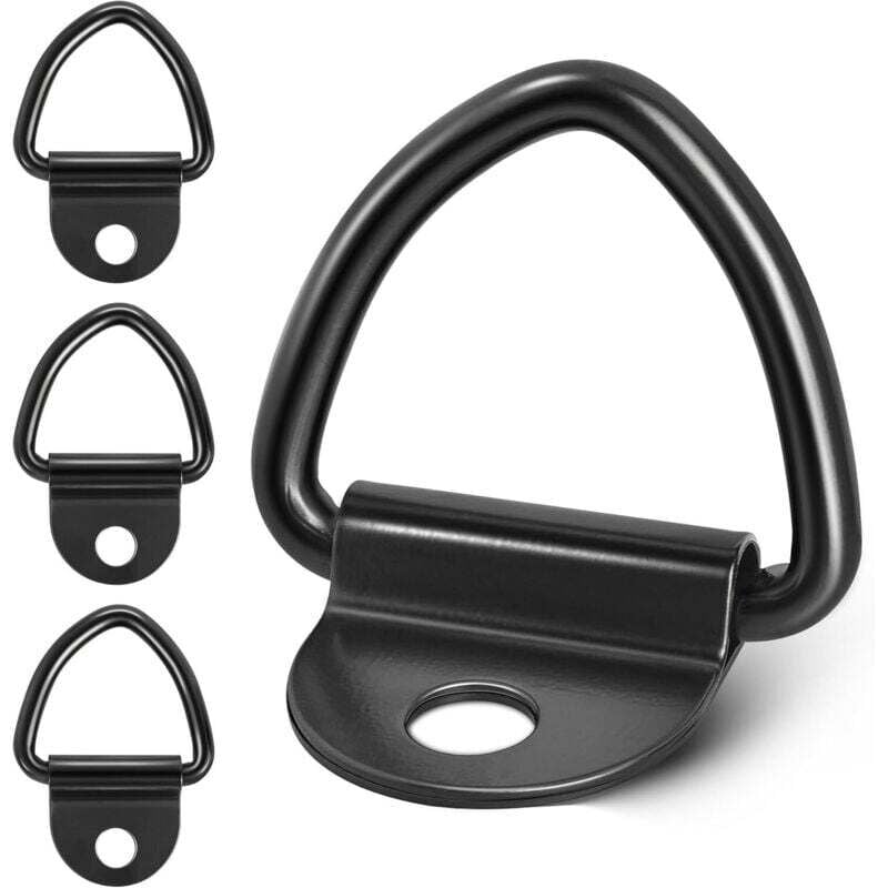 4-teiliges Zurrhaken-Set, V-Ring-Zurrgurte, Zugringverschlüsse aus Edelstahl für Kajaks, Boote, Kanus, Anhänger, Pickups, LKWs, Autos, Gartengeräte