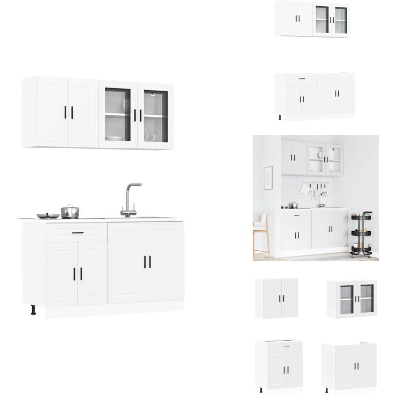 Vidaxl - 4-tlg. Küchenschrank-Set Kalmar Weiß Holzwerkstoff - Küchenschrank-Set - Küchenschrank-Sets - Küchenzeile Einbauküche - Küchenschrank