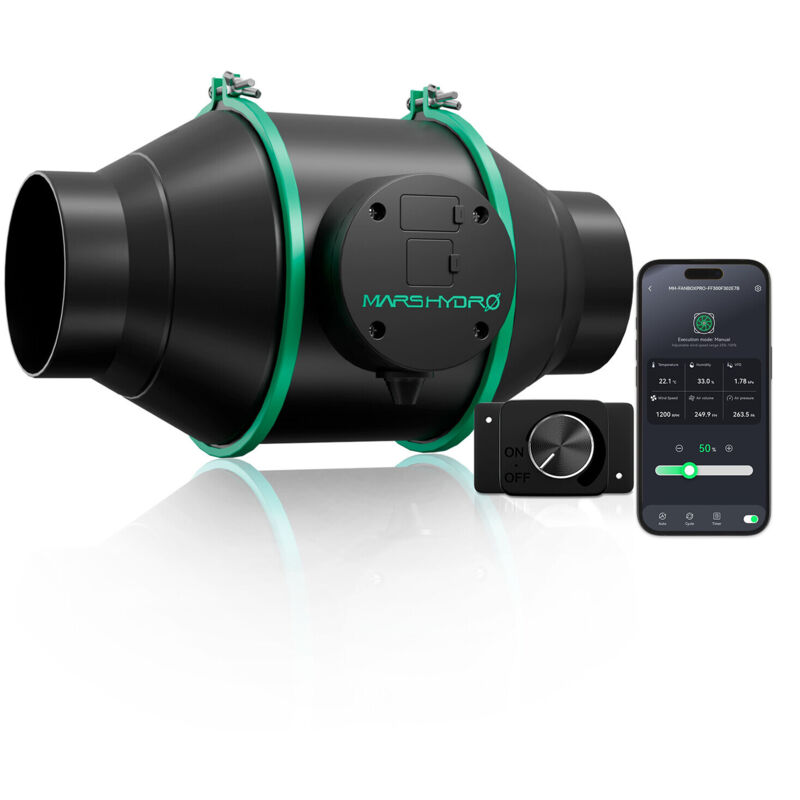 4-Zoll-Smart-Inline-Kanalventilator zur Belüftung des Grow Tent Kit Mars Hydro