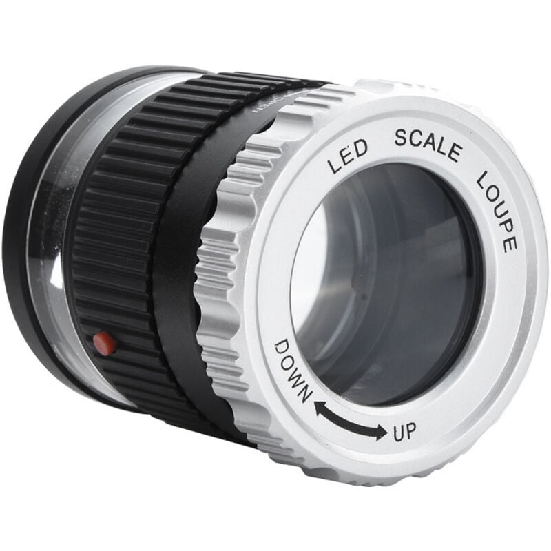 40-fache LED-Lupe, beleuchtete Lupe, UV-beleuchtete Lupe, Lupe mit einstellbarer Brennweite, faltbare Schmucklupe für Textilien, Münzen, Briefmarken,
