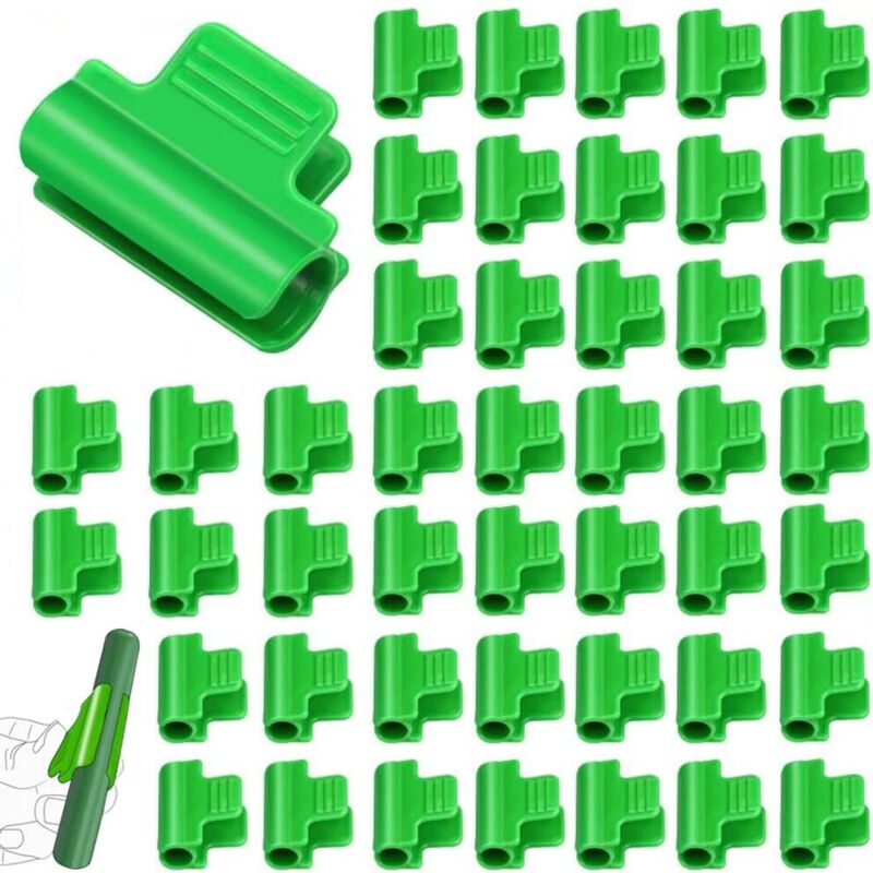 40 Stück Gewächshaus-Clips, 16 mm, Gewächshaus-Rohrstangen-Clip, Gewächshaus-Folien-Clip, Gewächshaus-Klemme, Kunststoff-Netz-Clip,