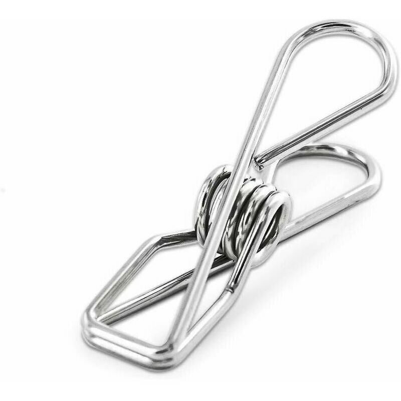 Jalleria - 40 Stück kleine Wäscheklammern aus Edelstahl, langlebig, Mehrzweck-Wäscheklammern, Metalldraht, Utility-Clips für Wäsche, Zuhause, Küche,