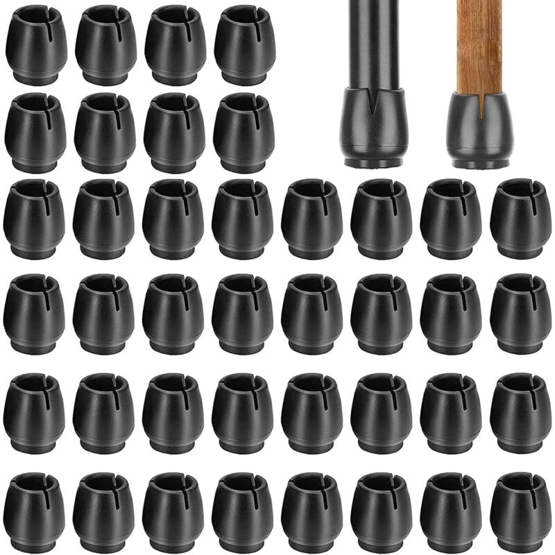 40 Stück rutschfeste Gummifüße für Tische und Stühle, Fußkappen für runde Möbelbeine (12-16 mm)