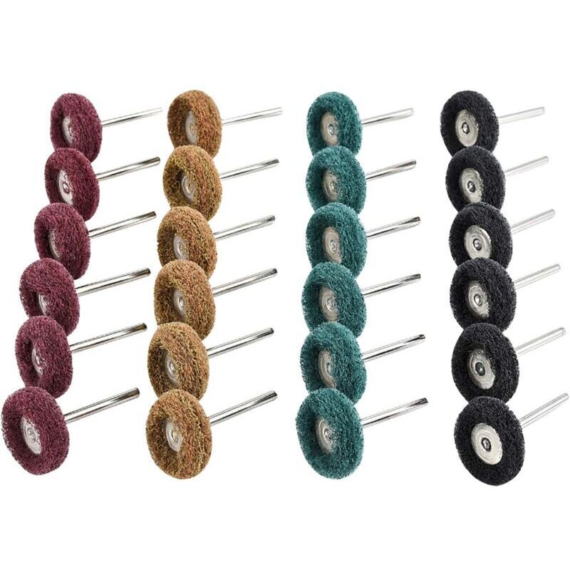 Odipie - 40-teiliges Bohrer-Polierset, Dremel-Zubehör, 25 mm Schleifpolier-Dremel-Rotationswerkzeuge, Körnung 80/150/240/300, Polierzubehör für Holz,