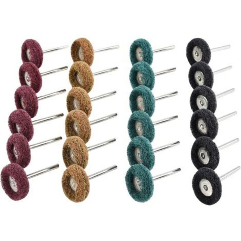 40-teiliges Polierset für Bohrmaschinen, Dremel-Zubehör, 25-mm-Schleifpads für Dremel-Rotationswerkzeuge, Körnung 80/150/240/300, Polierzubehör für