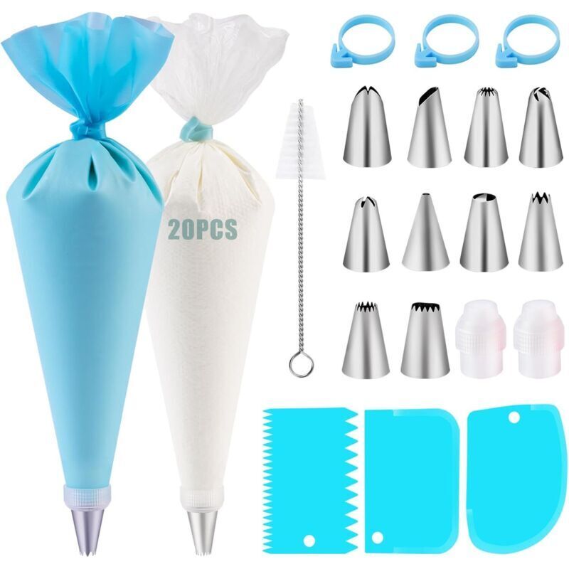 40-teiliges Spritzbeutel-Set, Spritztüllen, Gebäckset, Gebäckzubehör, Backutensilien