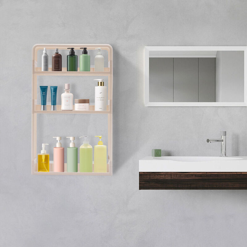 40 x 10 x 63,5 cm Hängender Badezimmerschrank mit drei Ebenen Wandschrank für Badezimmer Wandregal für Badezimmer Regal ohne Schubladen