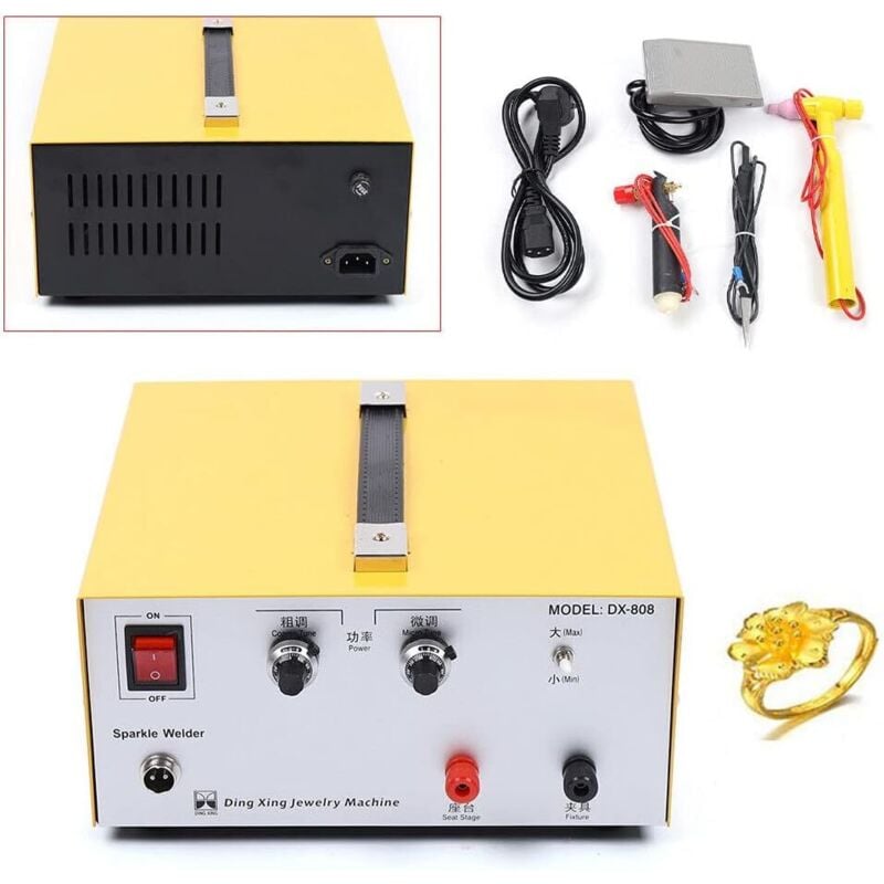 400W Schmuck Punktschweißmaschine Punktschweißgerät Elektrische Lötmaschine Schmuckschweißimpuls Laser Spot Schweißgerät Schmuck Werkzeug 80A DX-808