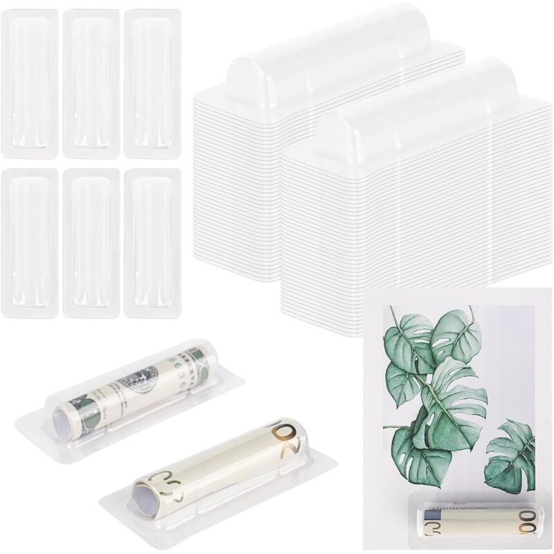 40er-Packung transparente Lippenbalsam-Beutel mit selbstklebender Rückseite zur Aufbewahrung von Lippenstift, Geschenktüten und Geld. Bastelbedarf