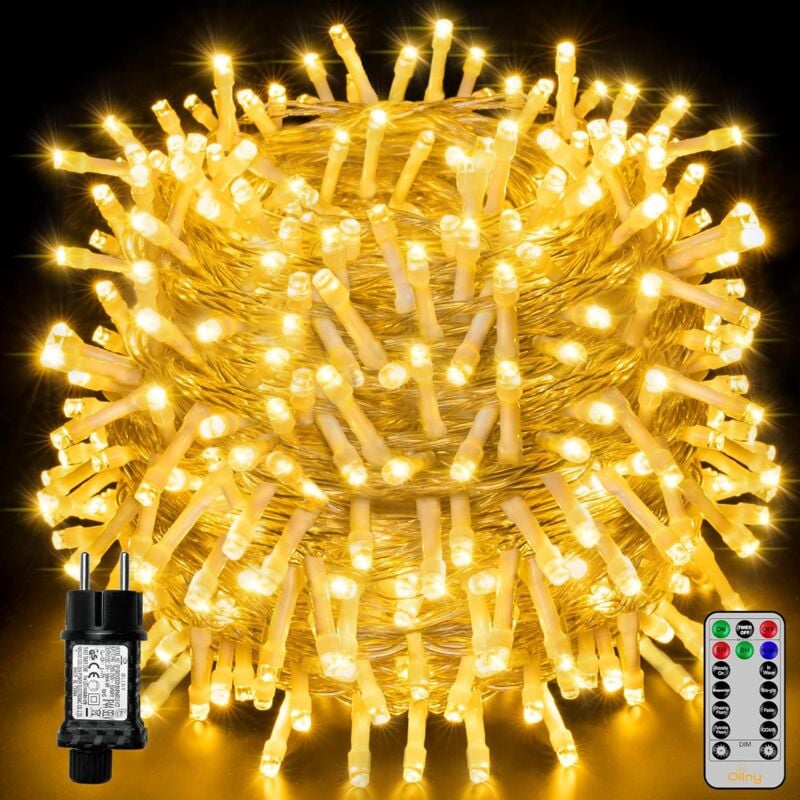 40m 400 LEDs led Lichterkette IP44 Wasserdicht Weihnachtsbeleuchtung mit Fernbedienung und Timer 8 Modi Party Deko für Weihnachten Geburtstag