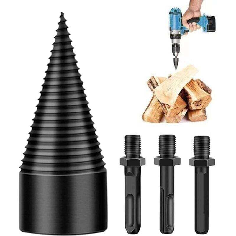 42-mm-Thermo-Holzspalter mit 3 Bohrgriffen, XU, Holzspalter, Kegelspalter, Brennholzspalter, präziser und schneller Holzspalter - KZQ