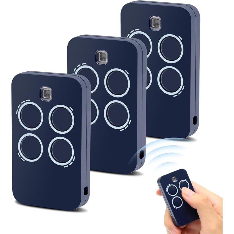 433,92-MHz-Fernbedienung für Tore, kompatibel mit Genius, Garagentorfernbedienung für Echo TX4 433 RC, Echo TX2 433 RC, TE443H Bravo, 3er-Pack