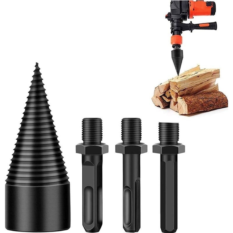 45 mm Holzspalter, Holzspalter, sicherer Bohrer, Holzspalter, Holzspalter zum Spalten von Holz, Holzbohrer für Brennholzmaschine
