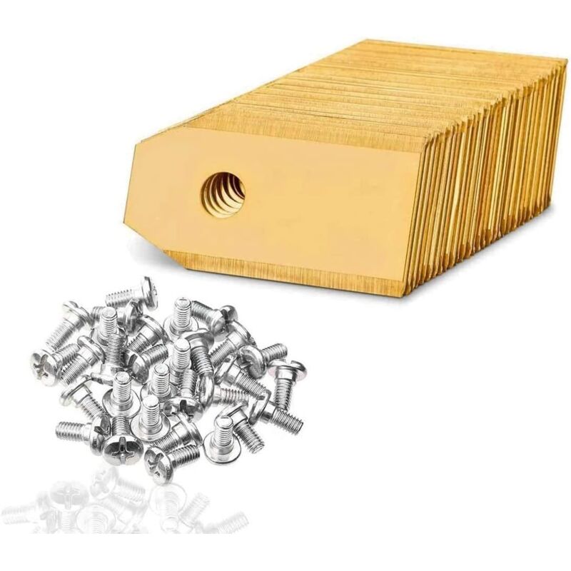 45x Mähroboter Titan Messer Klingen für Husqvarna/Gardena/Yard Force Mähroboter, Universal Automower Ersatzmesser mit Schrauben Passend für 105 310