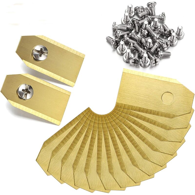 45x Titan Messer Klingen, Rasenroboter Messer für alle Husqvarna Automower, Gardena, Yardforce Mähroboter - (3g - 0,75mm) + 45 Schrauben