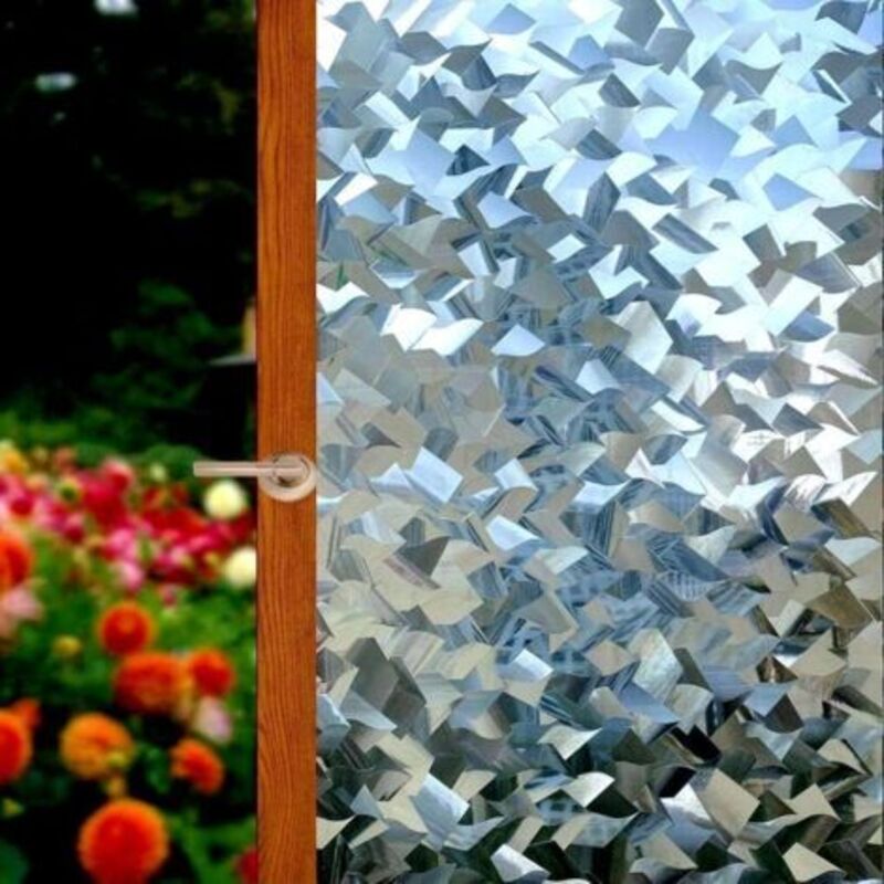 (45x200cm) 3D Dekorfolie für Fenster - Selbstklebend - Blickdicht - Ohne Kleber - Für Fenster - Mit Glitzer