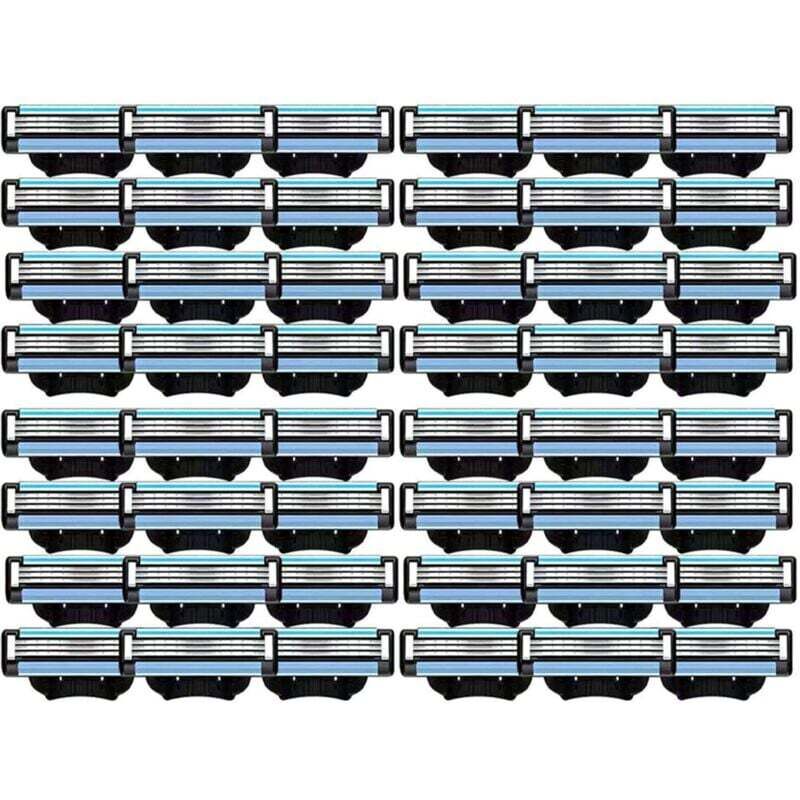 48-teiliges Set Rasierklingen, kompatibel mit Mach 3 Handrasierern