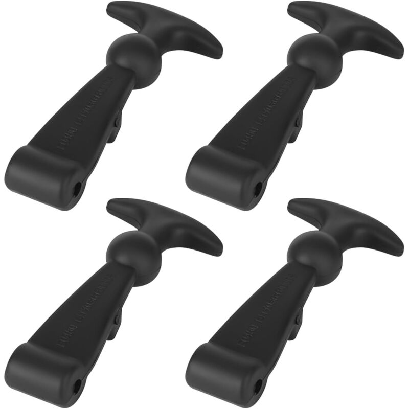 4er-Pack 12,5 cm Gummi-Motorhaubenhalter, elastische Motorhaubenstütze, flexibler T-Griff, für Werkzeugkästen, Trolleys, Fahrzeugmotoren