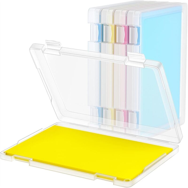 4er-Pack A4-Dateibox Papieraufbewahrungsregal Dokumentenschutz für Zeitschriften, Büro- und Schulbedarf