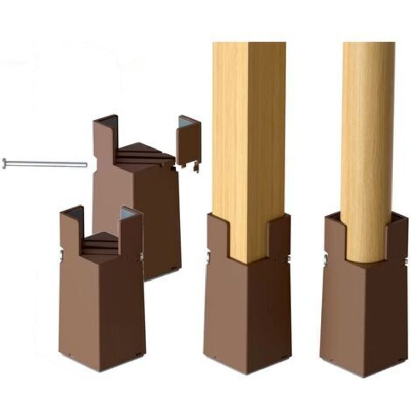 Gabrielle - 4er-Pack Bettfußpolster, verstellbare Betterhöhungen 22–42 mm, Möbelerhöhungen 10 cm für Stühle, Tische, Sofabeine mit Schraubklemmen,