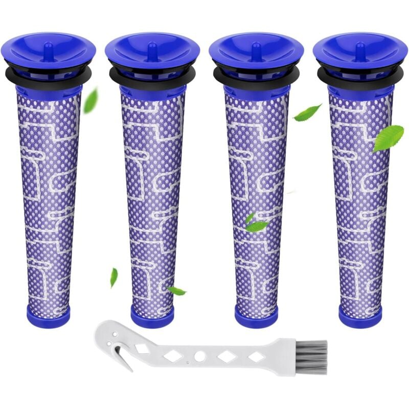 4er-Pack Ersatzfilter für Dyson DC58 DC59 V6 V7 V8 Staubsauger – waschbarer Filterkopf für Dyson Staubsauger – 4 Ersatzfilter 965661-01
