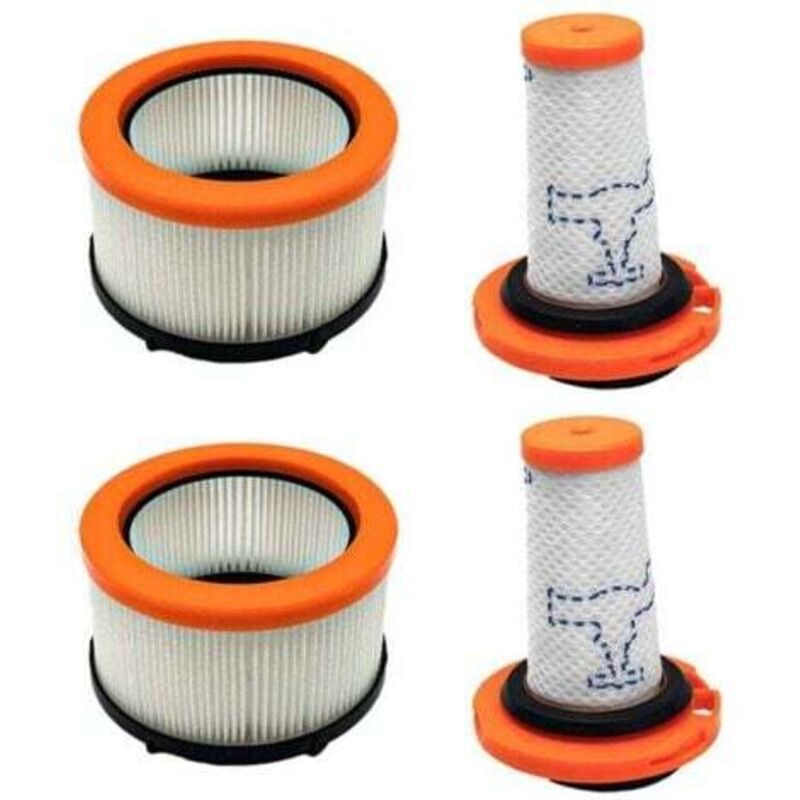 4er-Pack Filter für Rowenta X-FORCE FLEX 9.60, Filter für Rowenta X-FORCE FLEX 9.60 und X-NANO ESSENTIAL RH20xx, 2 Vorfilter + 2 Motorfilter,