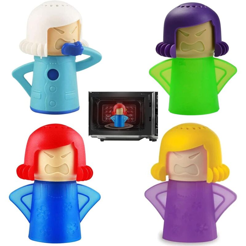 4er-Pack Mikrowellenreiniger, Mikrowellen-Dampfreiniger, desodoriert Kühlschränke, reinigt Backöfen, Dampfreiniger, Schnelldampfreiniger für